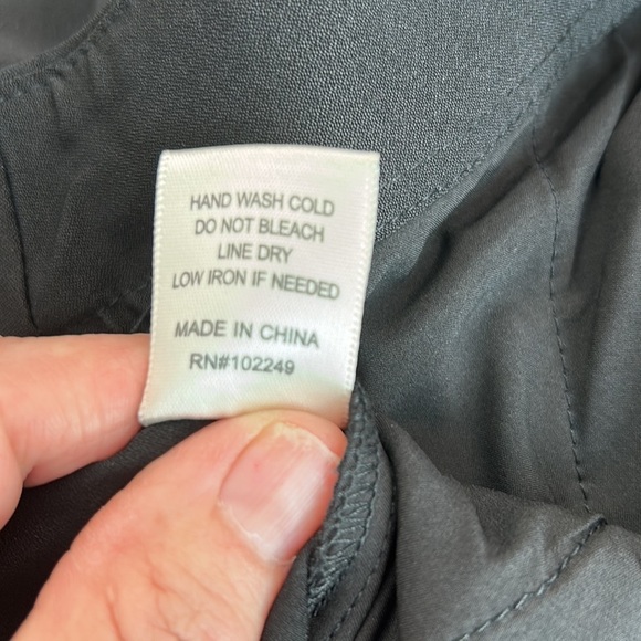 Skies Are Blue Front Slit Black Trouser Lightweight Silky Satin Pant SZ M Dressy - Picture 7 of 11